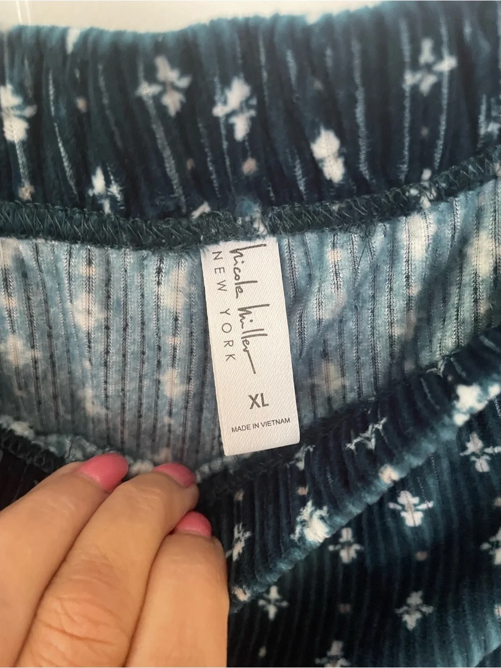 Nicole Miller Teal Printed Women's Pajama Set